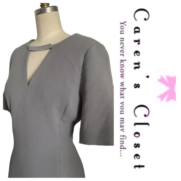 Micheal Kors Dove Gray Sheath Dress - Picture 9 of 10